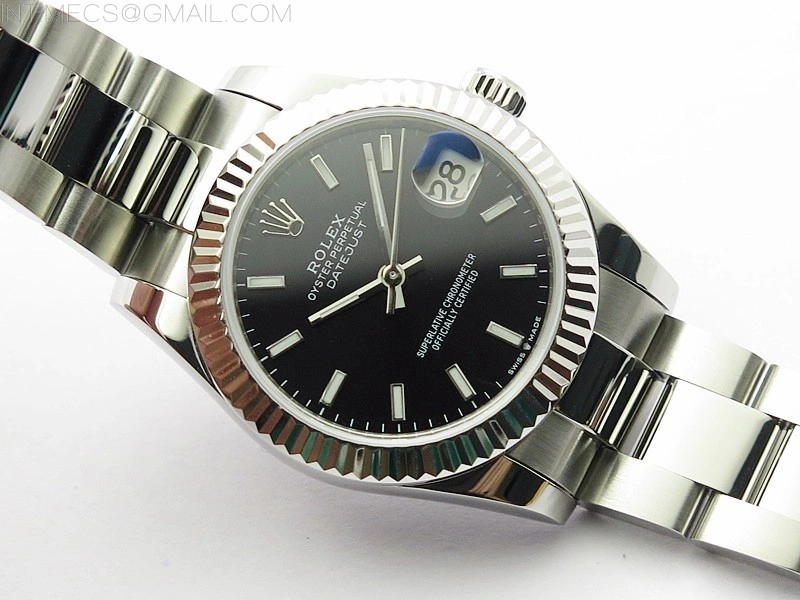 Datejust 31mm 278273 SS BP Best Edition Black Stick Markers Dial on Oyster Bracelet