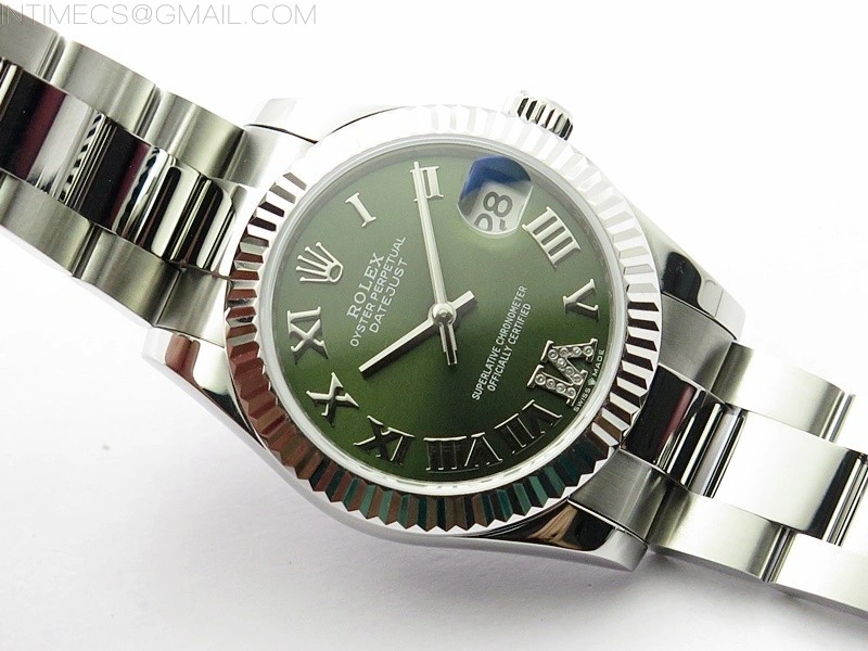 Datejust 31mm 278273 SS BP Best Edition Green Roman Markers Dial on Oyster Bracelet