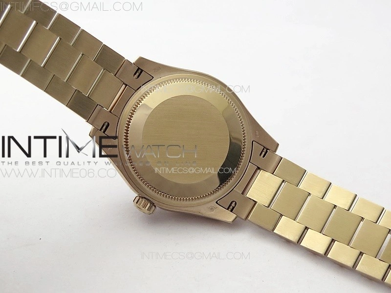 DateJust 31mm RG Crystals Bezel APSF Best Edition White MOP Dial Crystals Markers on President Bracelet A2824