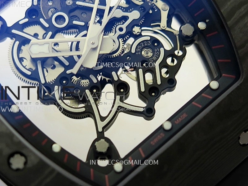 RM055 Black inner Bezel Black Crown NTPT Ti ZF 1:1 Best Edition on Black Rubber Strap RMUL2 Super Clone