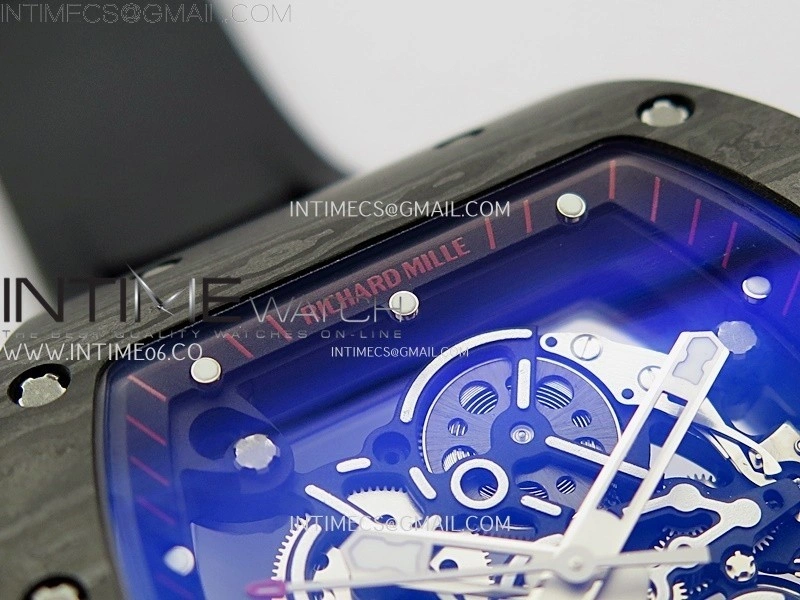 RM055 Black inner Bezel Black Crown NTPT Ti ZF 1:1 Best Edition on Black Rubber Strap RMUL2 Super Clone