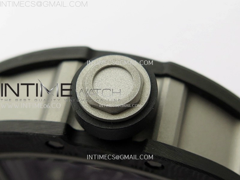 RM055 Black inner Bezel Black Crown NTPT Ti ZF 1:1 Best Edition on Black Rubber Strap RMUL2 Super Clone