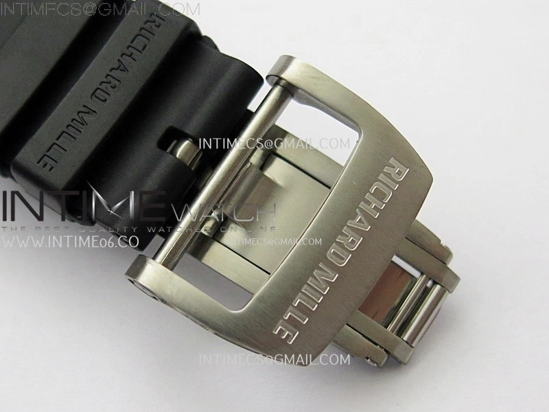 RM055 Black inner Bezel Black Crown NTPT Ti ZF 1:1 Best Edition on Black Rubber Strap RMUL2 Super Clone