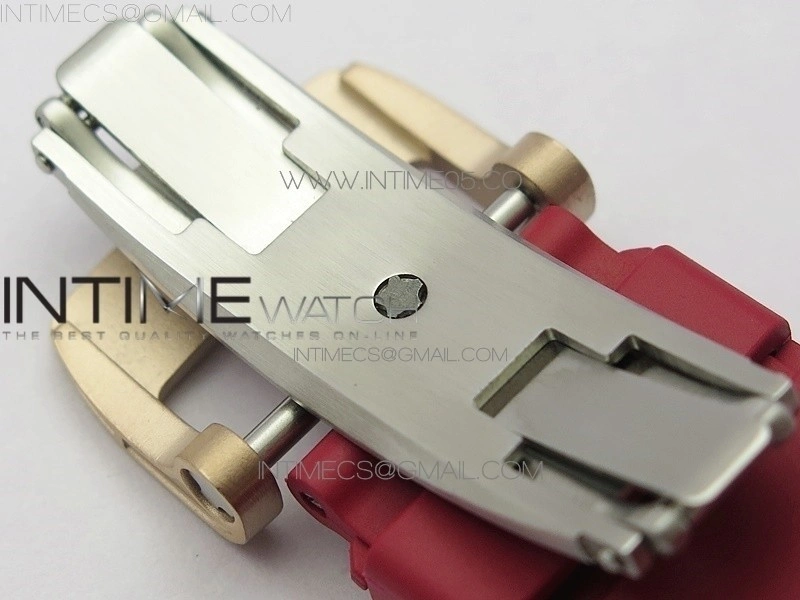 RM011 RG Case Carbon Bezel Chronograph KVF 1:1 Best Edition Skeleton Dial Red RG on Red Rubber Strap A7750