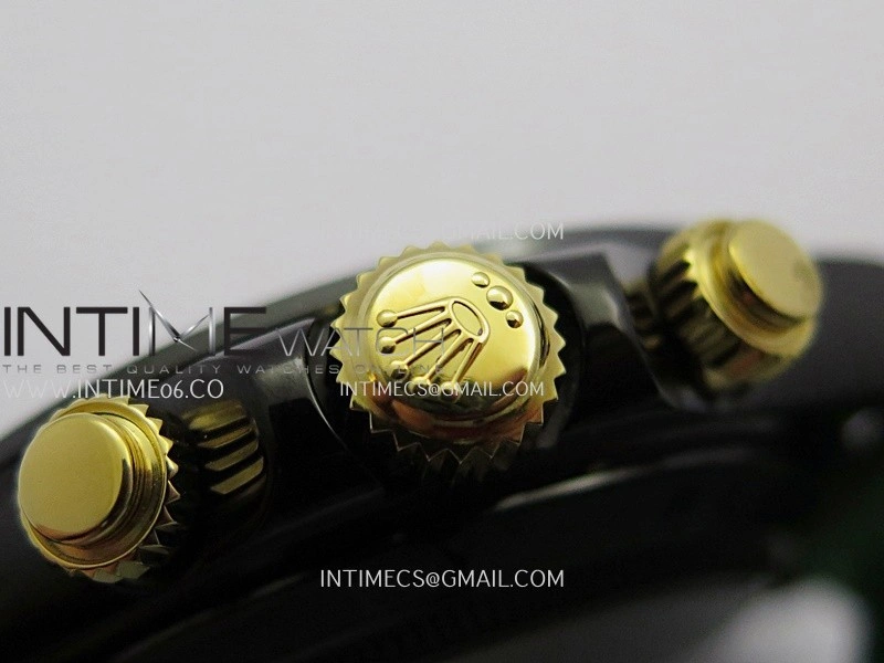 Daytona Blaken Ceramic Bezel PVD Sonic Best Edition Skeleton Dial On Green Rubber Strap Super Clone SA4130