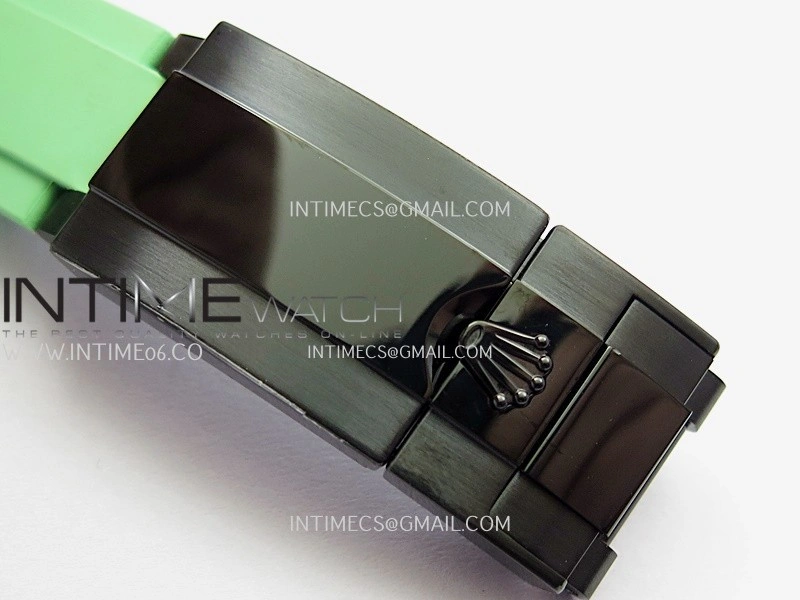 Daytona Blaken Ceramic Bezel PVD Sonic Best Edition Skeleton Dial On Green Rubber Strap Super Clone SA4130