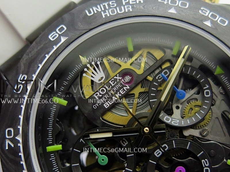 Daytona Blacken Ceramic Bezel PVD Sonic Best Edition Skeleton Dial On White Rubber Strap Super Clone SA4130
