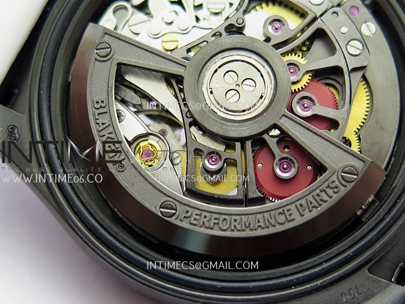 Daytona Blacken Ceramic Bezel PVD Sonic Best Edition Skeleton Dial On White Rubber Strap Super Clone SA4130