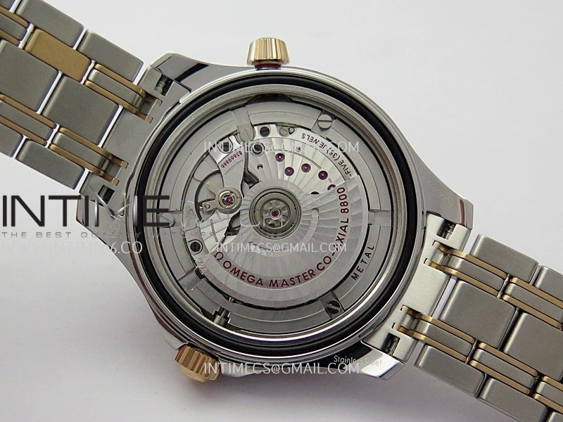 Seamaster Diver 300M Blue Ceramic Bezel SS RG V4 VSF 1:1 Best Edition Blue Dial On SS RG Bracelet Super Clone Asian 8800