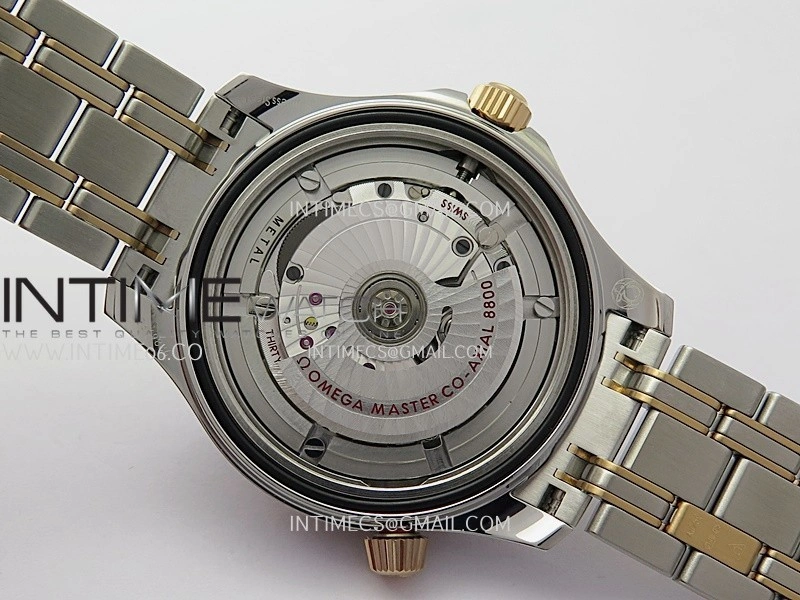 Seamaster Diver 300M Blue Ceramic Bezel SS RG V4 VSF 1:1 Best Edition Blue Dial On SS RG Bracelet Super Clone Asian 8800