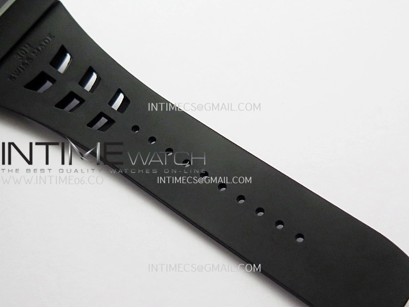 RM055 Black Case White Inner Bezel Umi Office 1:1 Best Edition Skeleton Dial Black Rubber Strap RMUL2 Super Clone