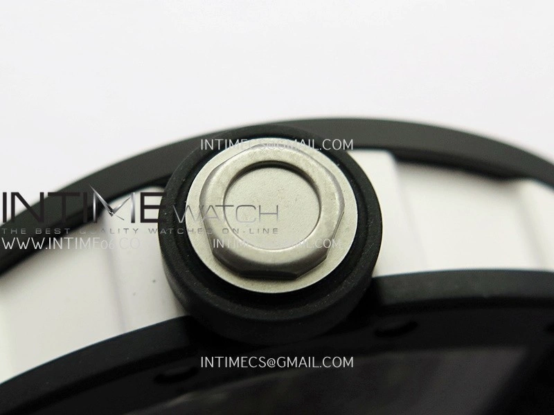 RM055 White Case White Inner Bezel Umi Office 1:1 Best Edition Skeleton Dial Black Rubber Strap RMUL2 Super Clone