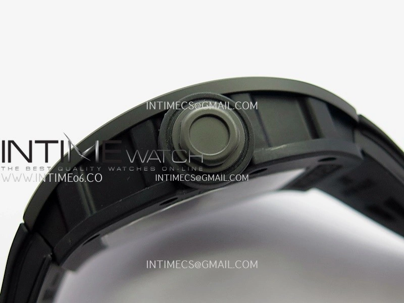 RM055 Black Case Black Inner Bezel Umi Office 1:1 Best Edition Skeleton Dial Black Rubber Strap RMUL2 Super Clone