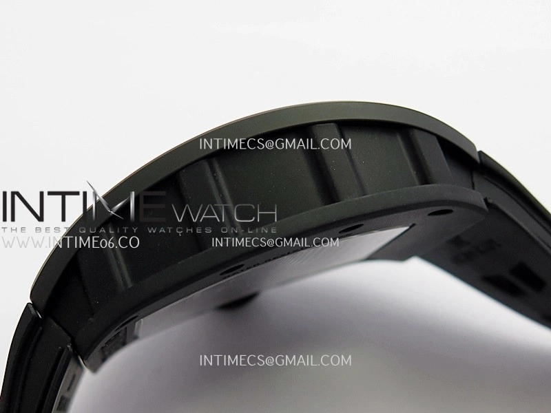 RM055 Black Case Black Inner Bezel Umi Office 1:1 Best Edition Skeleton Dial Black Rubber Strap RMUL2 Super Clone