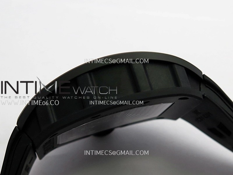 RM055 Black Case Red Inner Bezel Umi Office 1:1 Best Edition Skeleton Dial Black Rubber Strap RMUL2 Super Clone