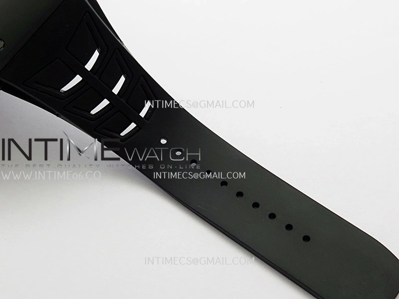 RM055 Black Case Gold Inner Bezel Umi Office 1:1 Best Edition Skeleton Dial Black Rubber Strap RMUL2 Super Clone