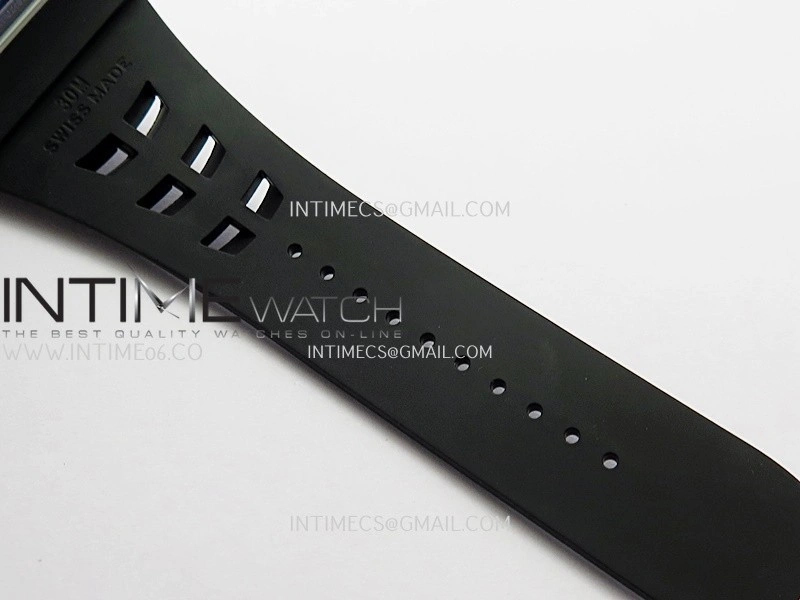RM055 Black Case Gold Inner Bezel Umi Office 1:1 Best Edition Skeleton Dial Black Rubber Strap RMUL2 Super Clone