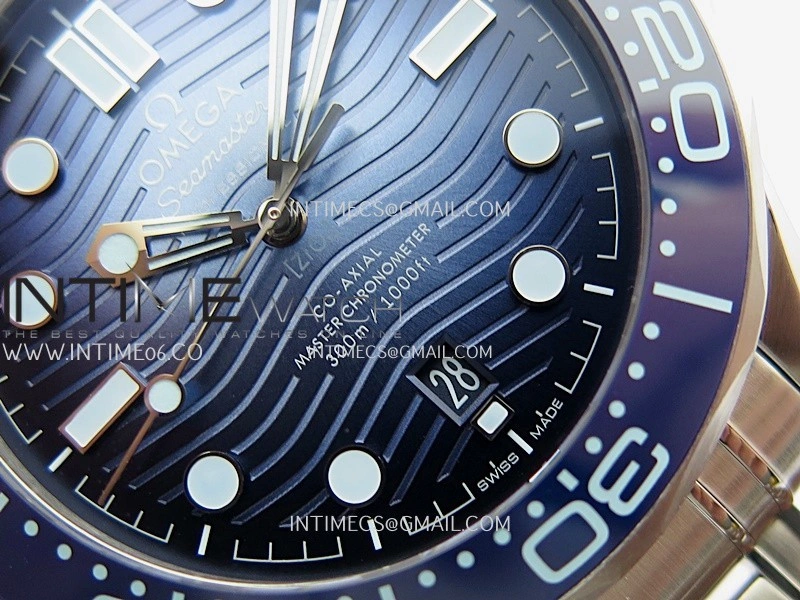 Seamaster Diver 300M Blue Ceramic Bezel V4 VSF 1:1 Best Edition Summer Blue Dial On SS Bracelet Super Clone Asian 8800