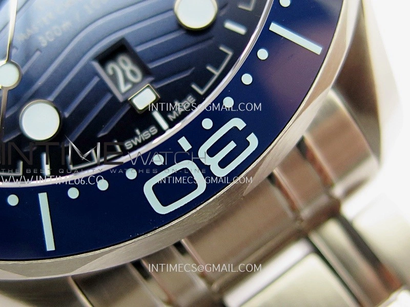Seamaster Diver 300M Blue Ceramic Bezel V4 VSF 1:1 Best Edition Summer Blue Dial On SS Bracelet Super Clone Asian 8800