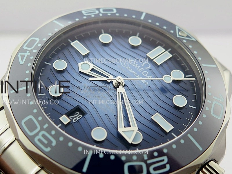 Seamaster Diver 300M Blue Ceramic Bezel V4 VSF 1:1 Best Edition Summer Blue Dial On SS Bracelet Super Clone Asian 8800