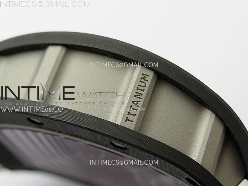 RM055 White inner Bezel White Crown NTPT Ti ZF 1:1 Best Edition on White Rubber Strap RMUL2 Super Clone