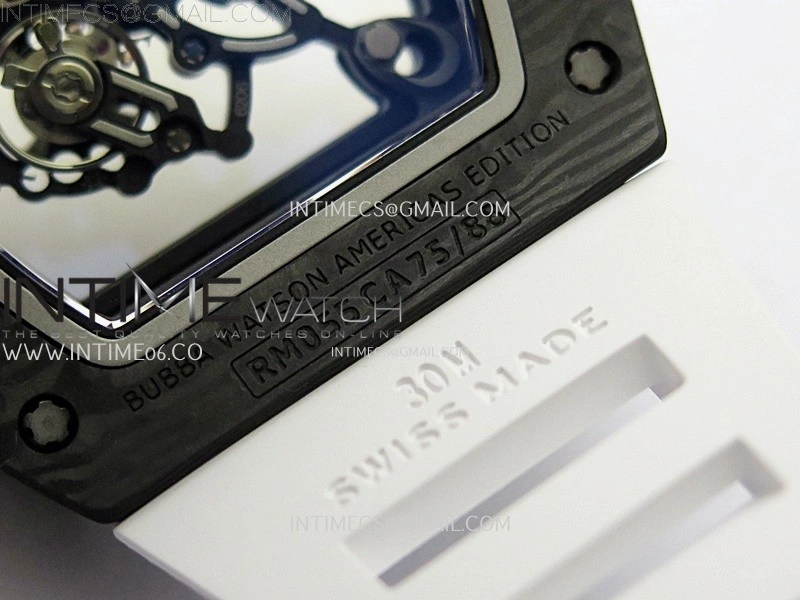 RM055 White inner Bezel White Crown NTPT Ti ZF 1:1 Best Edition on White Rubber Strap RMUL2 Super Clone