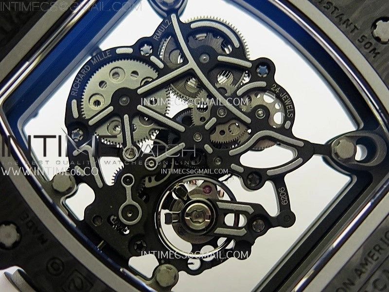 RM055 White inner Bezel White Crown NTPT Ti ZF 1:1 Best Edition on White Rubber Strap RMUL2 Super Clone