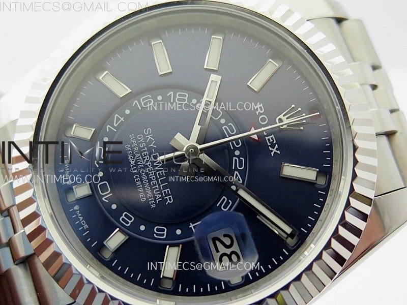 Sky-Dweller 326934 904L SS ZF 1:1 Best Edition Blue Dial on Jubilee Bracelet Asian 2824