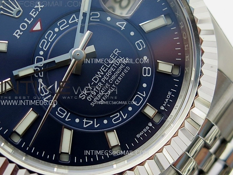 Sky-Dweller 326934 904L SS ZF 1:1 Best Edition Blue Dial on Jubilee Bracelet Asian 2824