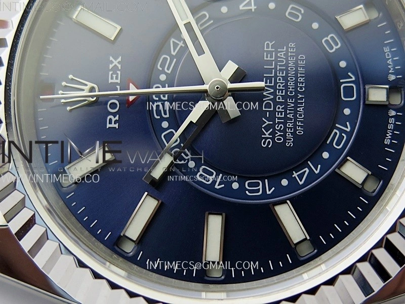 Sky-Dweller 326934 904L SS ZF 1:1 Best Edition Blue Dial on Jubilee Bracelet Asian 2824