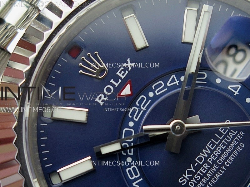 Sky-Dweller 326934 904L SS ZF 1:1 Best Edition Blue Dial on Jubilee Bracelet Asian 2824