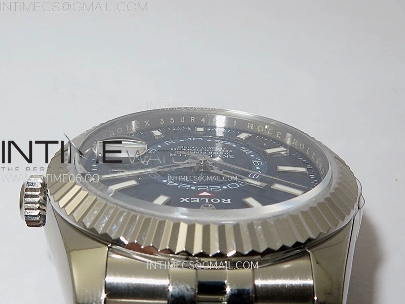 Sky-Dweller 326934 904L SS ZF 1:1 Best Edition Blue Dial on Jubilee Bracelet Asian 2824