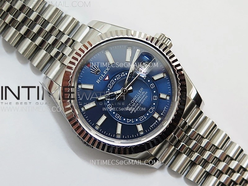 Sky-Dweller 326934 904L SS ZF 1:1 Best Edition Blue Dial on Jubilee Bracelet Asian 2824