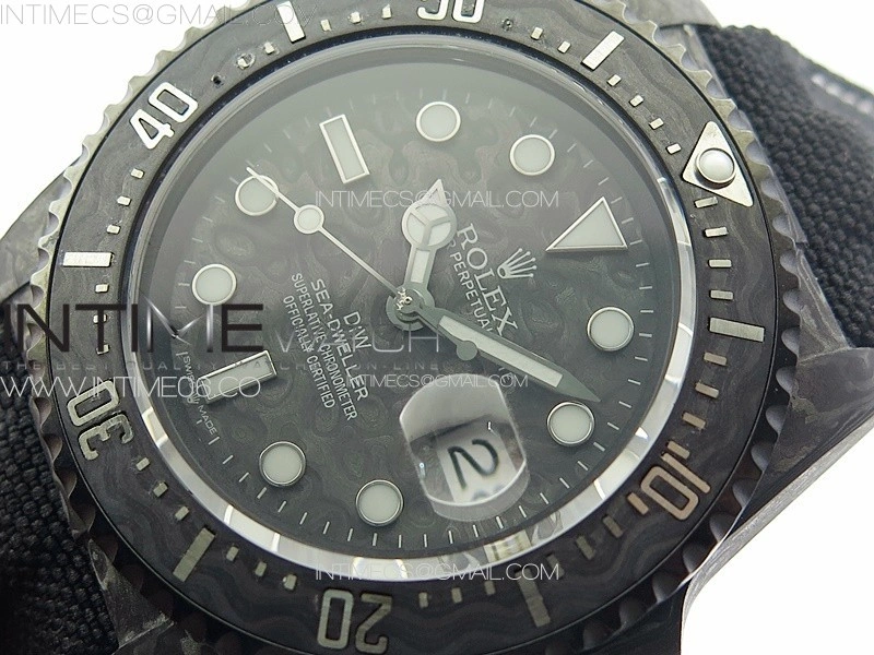Sea Dweller 43mm Carbon 'IRBIS' DIWF Best Edition Carbon Dial on Black Nylon Strap A2824