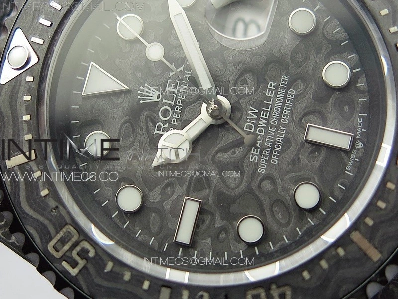 Sea Dweller 43mm Carbon 'IRBIS' DIWF Best Edition Carbon Dial on Black Nylon Strap A2824