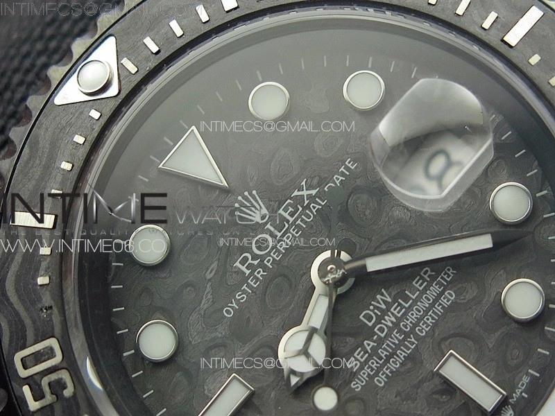 Sea Dweller 43mm Carbon 'IRBIS' DIWF Best Edition Carbon Dial on Black Nylon Strap A2824