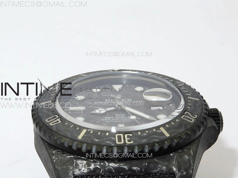 Sea Dweller 43mm Carbon 'IRBIS' DIWF Best Edition Carbon Dial on Black Nylon Strap A2824