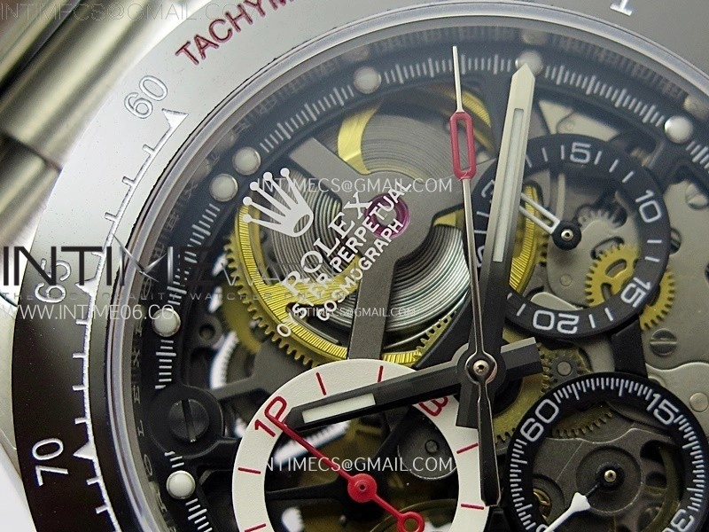 Daytona Barrichello Ceramic Bezel SONIC Best Edition Skeleton Dial on SS Oyster Bracelet SA4130