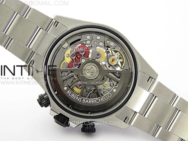 Daytona Barrichello Ceramic Bezel SONIC Best Edition Skeleton Dial on SS Oyster Bracelet SA4130