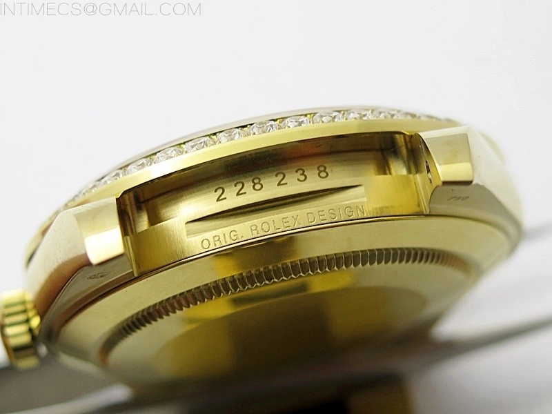 Day Date 40mm 228238 Gain Weight YG tungsten APSF 1:1 Best Edition Black Dial Sticks Markers on YG President Bracelet A2836