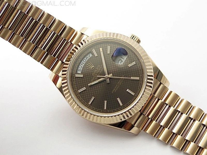 Day Date 40mm 228235 Gain Weight RG tungsten APSF 1:1 Best Edition Brown Dial Sticks Markers on RG President Bracelet A2836
