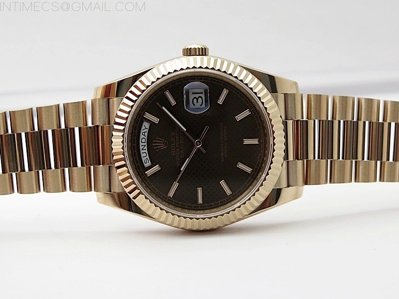 Day Date 40mm 228235 Gain Weight RG tungsten APSF 1:1 Best Edition Brown Dial Sticks Markers on RG President Bracelet A2836