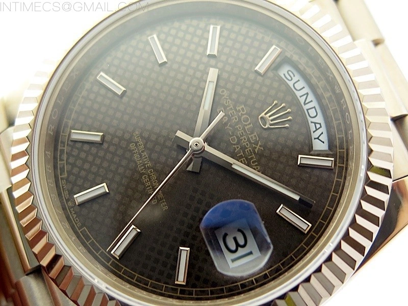 Day Date 40mm 228235 Gain Weight RG tungsten APSF 1:1 Best Edition Brown Dial Sticks Markers on RG President Bracelet A2836