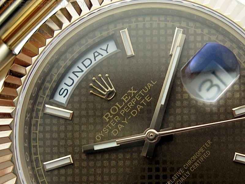 Day Date 40mm 228235 Gain Weight RG tungsten APSF 1:1 Best Edition Brown Dial Sticks Markers on RG President Bracelet A2836