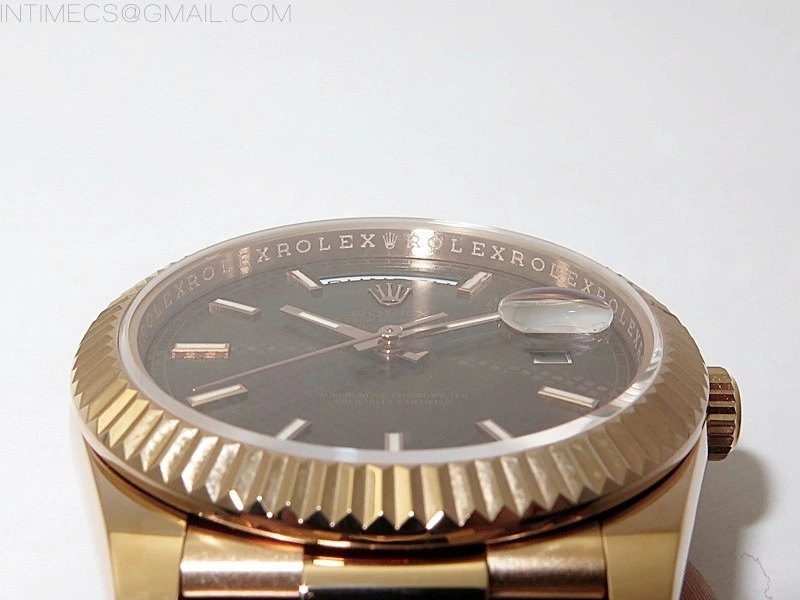 Day Date 40mm 228235 Gain Weight RG tungsten APSF 1:1 Best Edition Brown Dial Sticks Markers on RG President Bracelet A2836