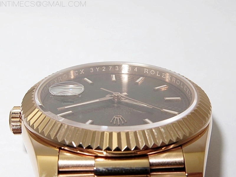 Day Date 40mm 228235 Gain Weight RG tungsten APSF 1:1 Best Edition Brown Dial Sticks Markers on RG President Bracelet A2836