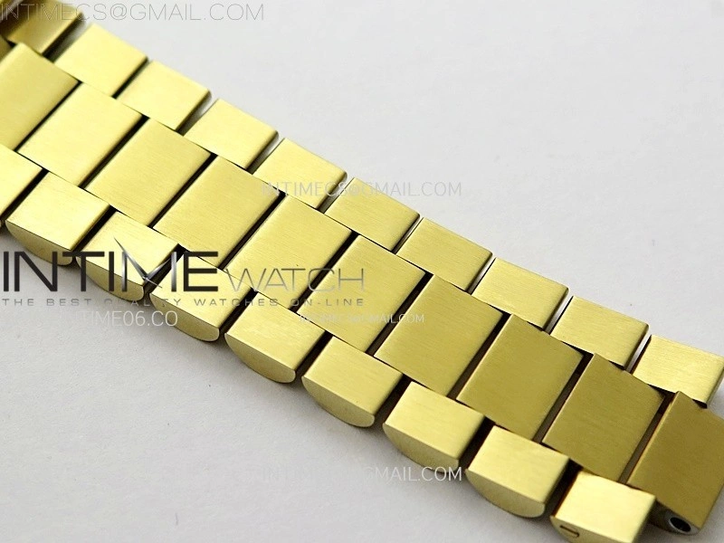 Day Date 36mm Gain Weight YG tungsten APSF 1:1 Best Edition Gold Dial Diamond Markers on SS President Bracelet A3255