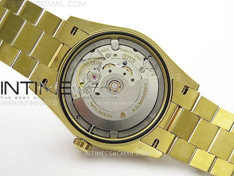 Day Date 36mm Gain Weight YG tungsten APSF 1:1 Best Edition Green Dial Sticks Markers on SS President Bracelet A3255