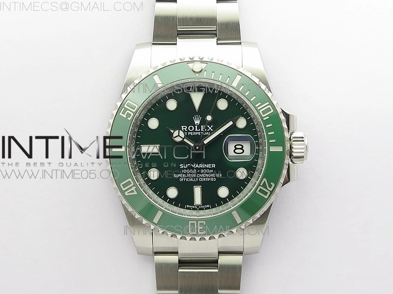 Submariner 116610 LV Green Ceramic 904L SS Case ZF 1:1 Best Edition Green Dial On 904L SS Bracelet VR3135