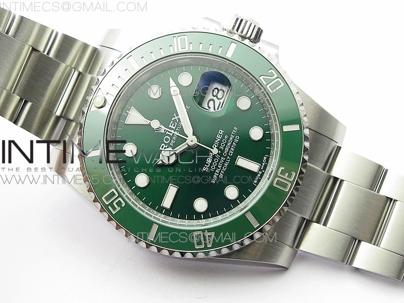 Submariner 116610 LV Green Ceramic 904L SS Case ZF 1:1 Best Edition Green Dial On 904L SS Bracelet VR3135